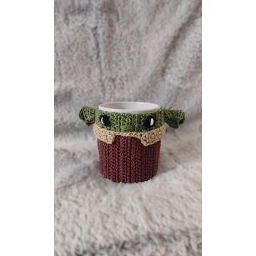 Horgolt bögre ruha &quot;Yoda&quot;